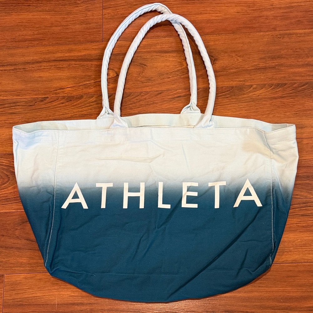 Athleta Two-Tone Blue Tote Bag